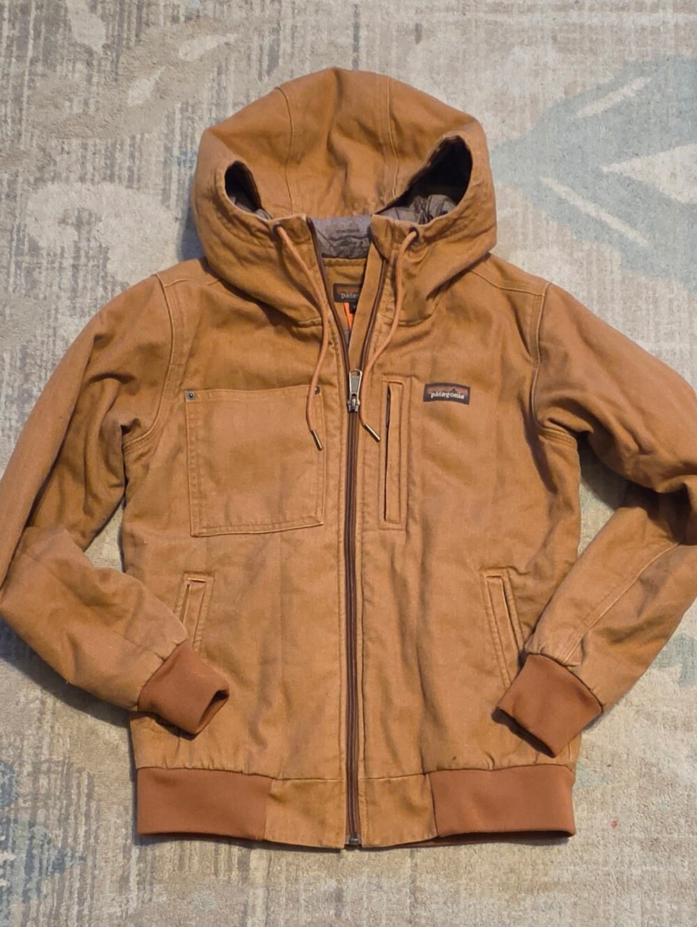 Women's Patagonia All Seasons Hemp Canvas Bomber Hoody Jacket. Size XS. Like New